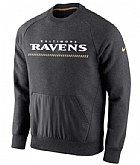 Men's Baltimore Ravens Nike Championship Drive Gold Collection Hybrid Fleece Performance Sweatshirt Charcoal FengYun,baseball caps,new era cap wholesale,wholesale hats